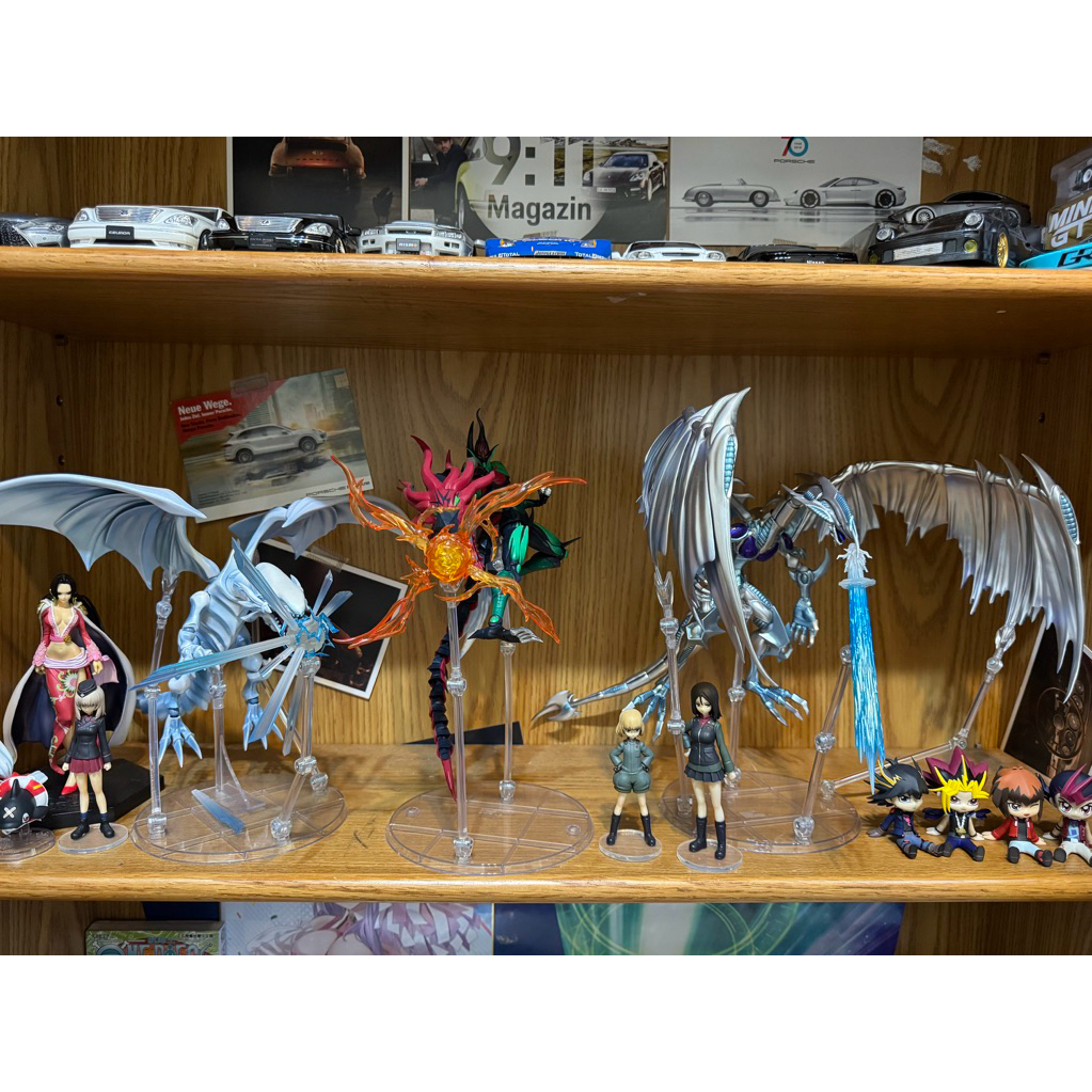 SHM 遊戲王 主角王牌怪獸 可動模型 有盒 二手品近全新 青眼白龍 火焰翼俠 星塵龍 闇遊戲