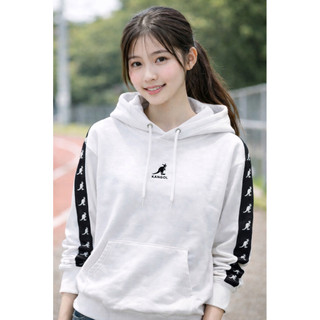 日本 KANGOL 袋鼠牌 LOGO 串標 帽T 絨布 無刷毛