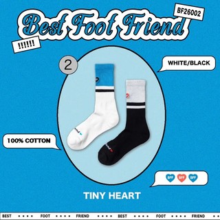 BFF Symptom Socks INY HEART 黑色 白色 愛心刺繡 中筒襪 長襪【BF26002】