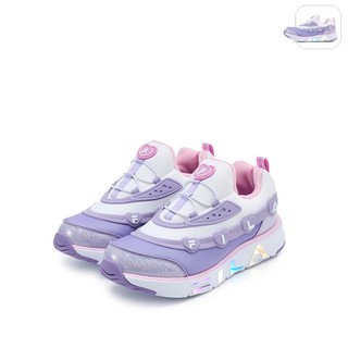 【FILA】中童款KIDS GGUMI LIGHT運動鞋-白/紫 2-C654Z-500