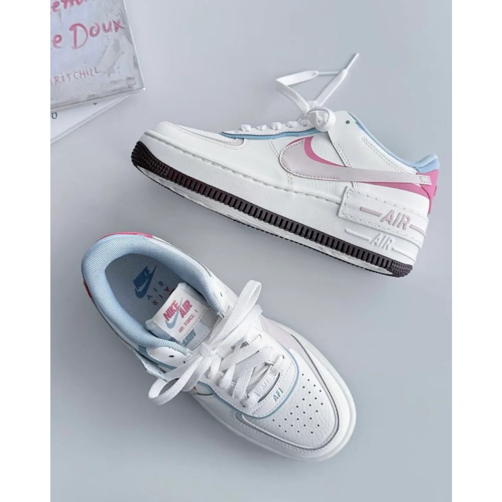 罐頭選貨🥫NIKE AIR FORCE 1 SHADOW AF1 情人節限定 櫻花粉 寶寶藍  IQ9803-161