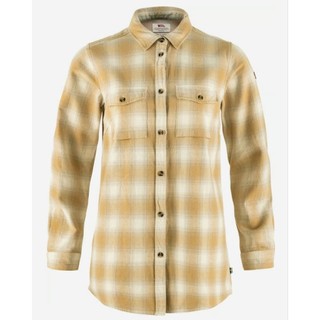 Fjällräven 北歐小狐狸Ovik Twill Shirt LS Women長版襯衫奶油色XS號