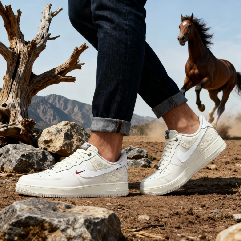 🎯輕氧 Nike Air Force 1 Pegasus Pack  馬年限定 浮雕刺繡 板鞋 運動鞋 男女同款 白色