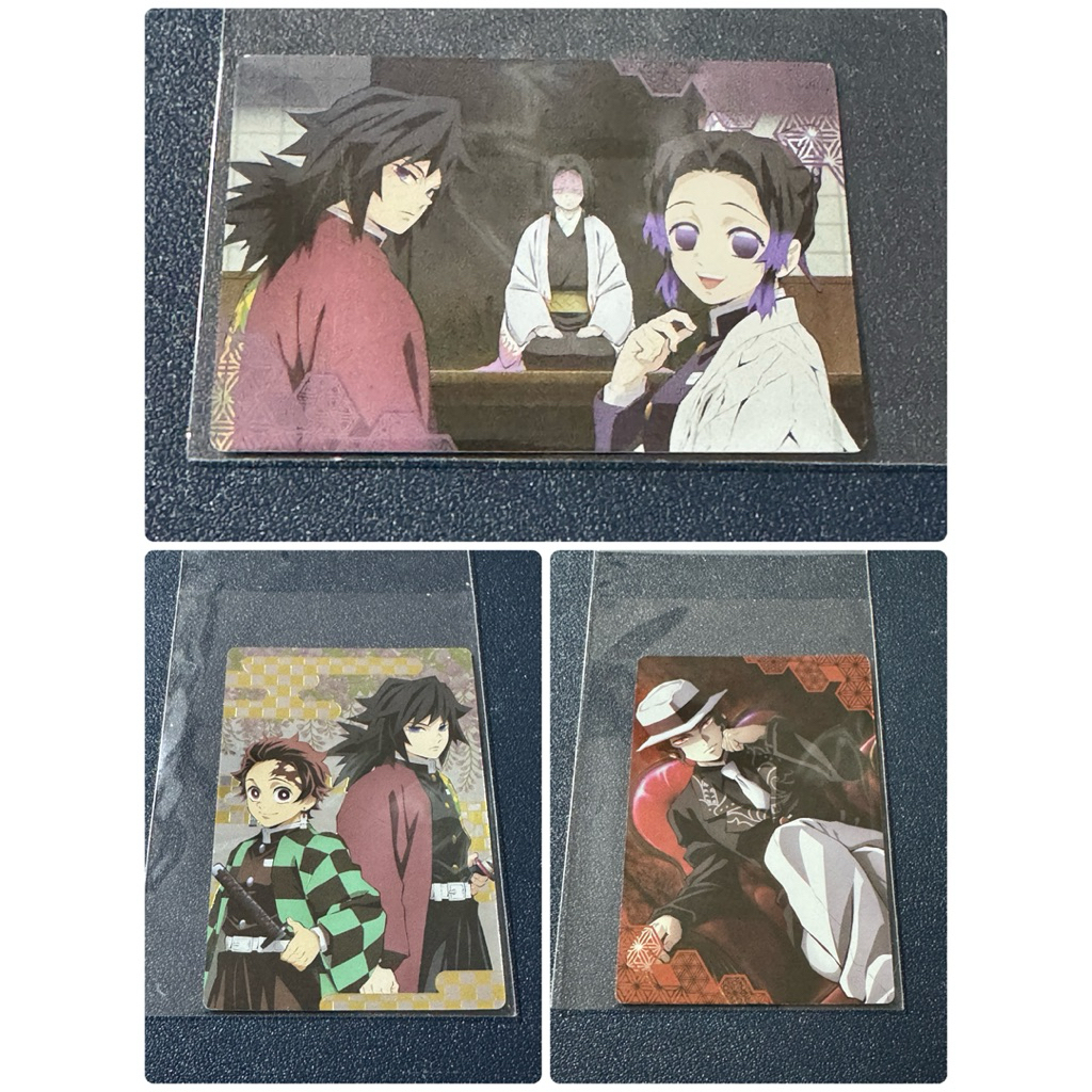 二手。萬代【鬼滅の刃】食玩卡2。33冨岡義勇。產屋敷耀哉。胡蝶しのぶ。34鬼舞辻無慘。35竈門炭治郎。冨岡義勇