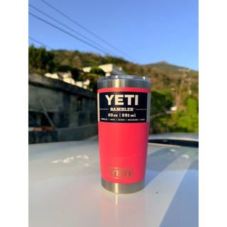 -現貨-YETI Rambler Tumbler 粉色 露營 20oz 真空雙層保冰杯 冰霸杯 露營專用