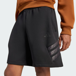 Threeⓖ🧸ADIDAS Three stripes Short 休閒短褲 運動褲 厚磅 男款 黑色 JZ9280