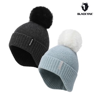 【BLACKYAK】女 MUFF毛球遮耳保暖帽(2色)-羊毛 保暖帽 毛帽 遮耳|EB2WAE01|2BYHTFU939
