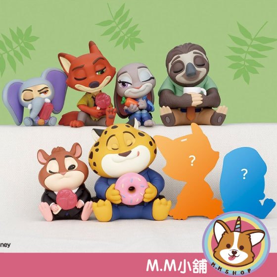 【M.M小舖】『現貨』 T-ARTS 盒玩  PERIHAPI! 動物方城市 倚肩公仔 尼克 茱蒂 一中盒8入