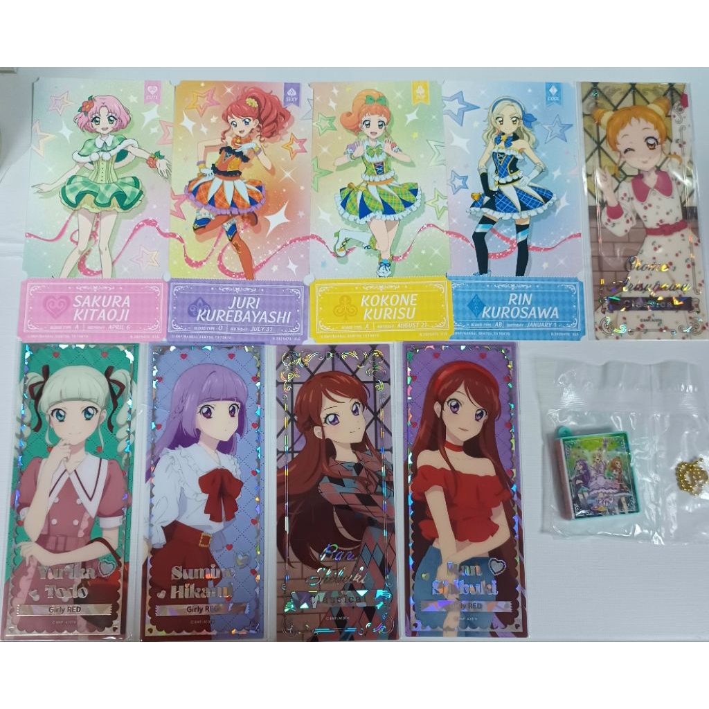 偶像學園 偶像活動 アイカツ 周邊 票卷 吊飾 冰上堇 百合華 尤利卡 蘭 乙女 櫻 珠璃 心音 凜