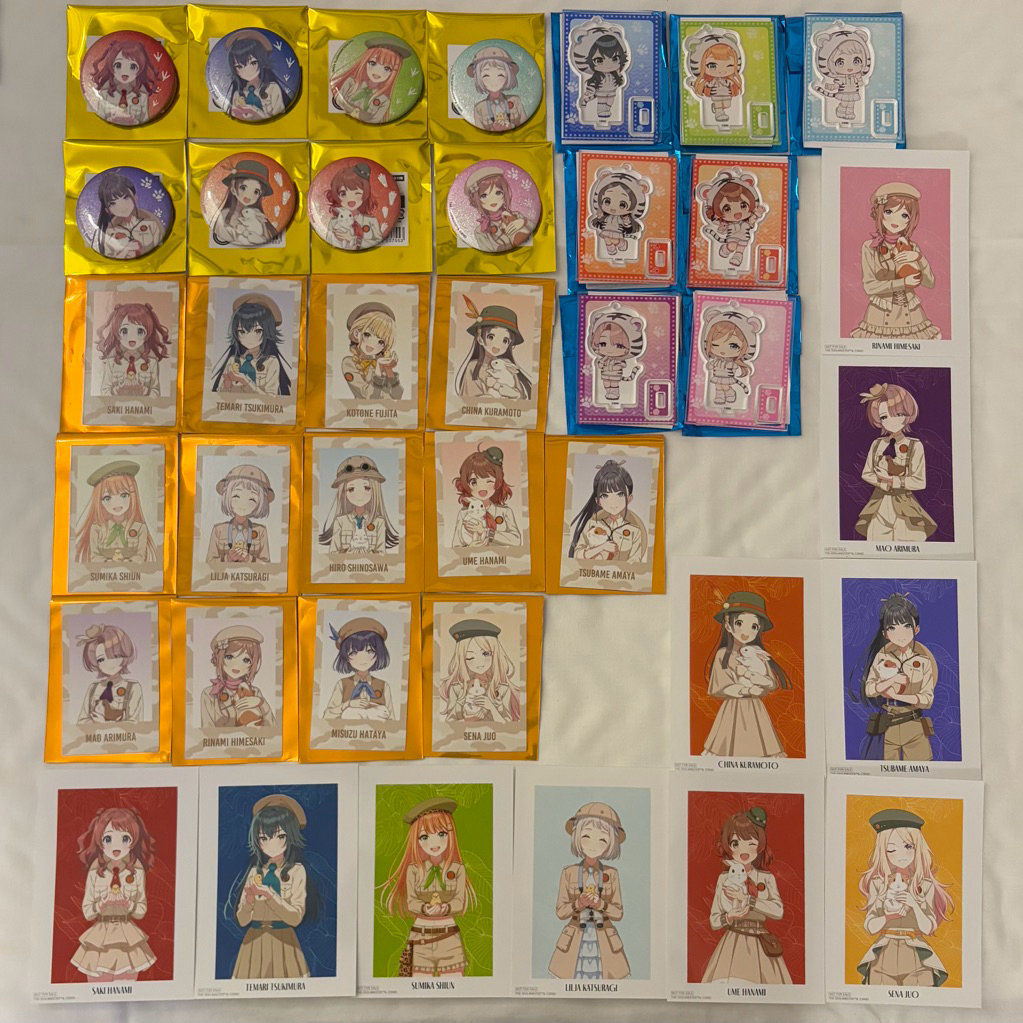學園偶像大師 学マス 東武動物公園 徽章 立牌 小卡（花海咲季/手毬/清夏/莉莉亞/佑芽/千奈/麻央/莉波/雨夜燕/星南