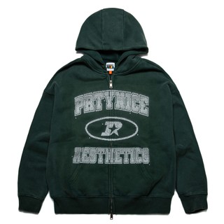PRETTYNICE F.U. Cursor Varsity 2-Way Zip Hoodie-Green