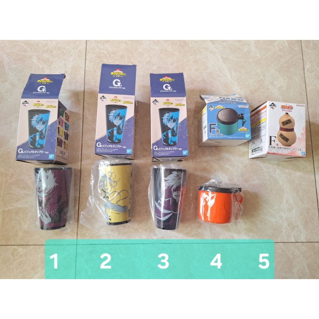 我的英雄學院 一番賞 塑膠杯 死柄木弔 火影忍者 我愛羅 調味料罐 胡椒罐 死柄木弔 爆豪勝己 荼毘 渡我被身子