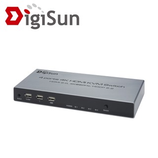 DigiSun KV704 4埠 4K HDMI KVM電腦控制切換器