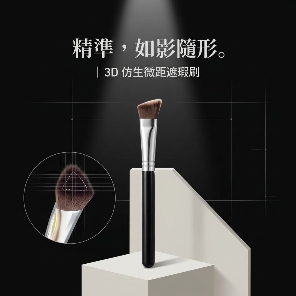 徐太太🌸【現貨隔日達】斜三角熨斗遮瑕刷_瑰金｜零刷痕不卡粉｜黑眼圈痘印救星｜敏感肌適用｜現貨秒發