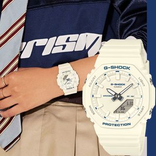 CASIO 卡西歐 G-SHOCK 時尚簡約風格雙顯女錶 GMA-P2100BA-7A/46mm