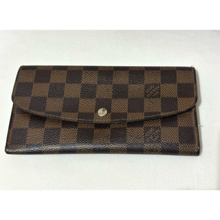 Louis Vuitton LV路易威登棋盤格印花信封式2手長夾