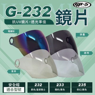 【飛米】 G-232 鏡片 【 GP5專用】232 233 235 安全帽鏡片｜不適用其他品牌｜下單前請確認型號