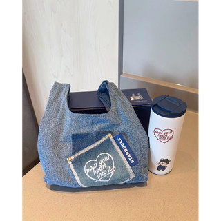 【中國限定】星巴克STARBUCKS丹寧系列不鏽鋼隨行杯牛仔包套裝