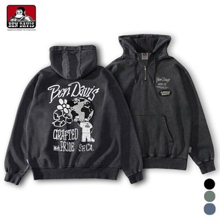 BEN DAVIS PEACE FADED HOODIE Earth Reclaimer 地球回收者半拉鍊水洗帽T 3色