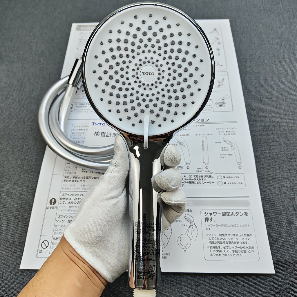 【全新】日本 TOTO 增壓蓮蓬頭花灑超強大出水花灑淋浴噴頭浴室熱水器家用淋雨手噴手持花灑4模式噴槍蓮蓬頭軟管套裝