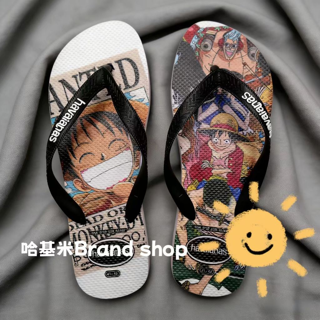【哈基米Brand shop】🇧🇷 Havaianas新品限時特惠·航海王系列🔥白色路飛 休閒拖 熱門動畫印花 夾腳拖