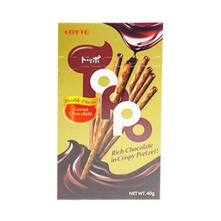 LOTTE樂天 TOPPO濃厚巧克力夾心棒 40g【Donki日本唐吉訶德】