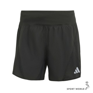 Adidas 排汗短褲 女裝 透氣 網眼內襯 抽繩 黑【運動世界】JZ2226