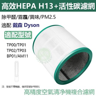 適配Dyson戴森空氣淨化器濾芯 濾網AM11 TP00 TP02 TP03 BP01風扇濾芯 除異味 除甲醛 HEPA