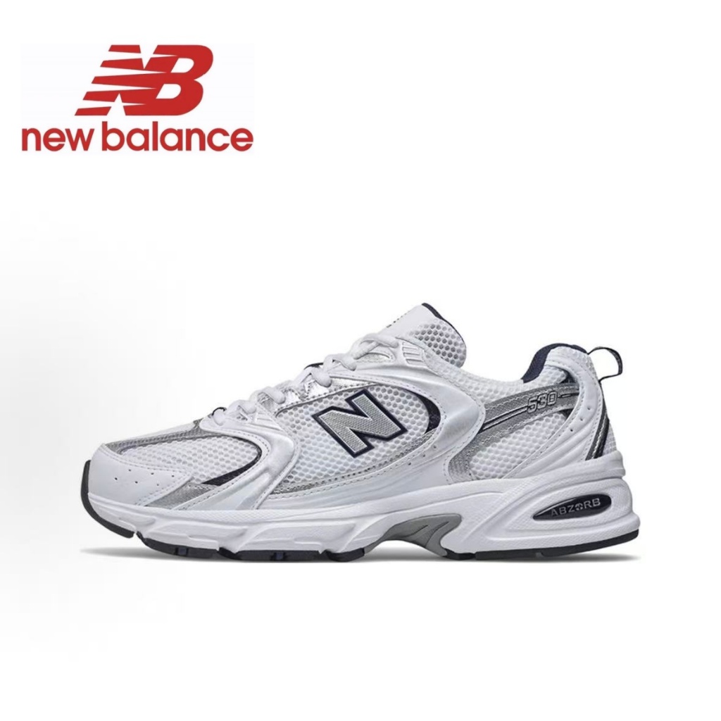New Balance NB 530 春季 復古運動鞋 低筒跑步鞋 男女同款 白銀色 MR530SG-D楦 530