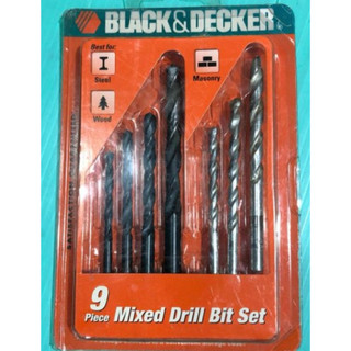BLACK+DECKER 九支組鑽頭組 A8106