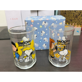 史努比 snoopy 對杯 玻璃杯 水杯 杯子 茶杯