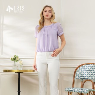IRIS 艾莉詩 優雅蕾絲綴飾長褲-淺米白 62305