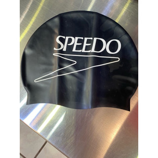 SPEEDO 成人矽膠 泳帽 logo