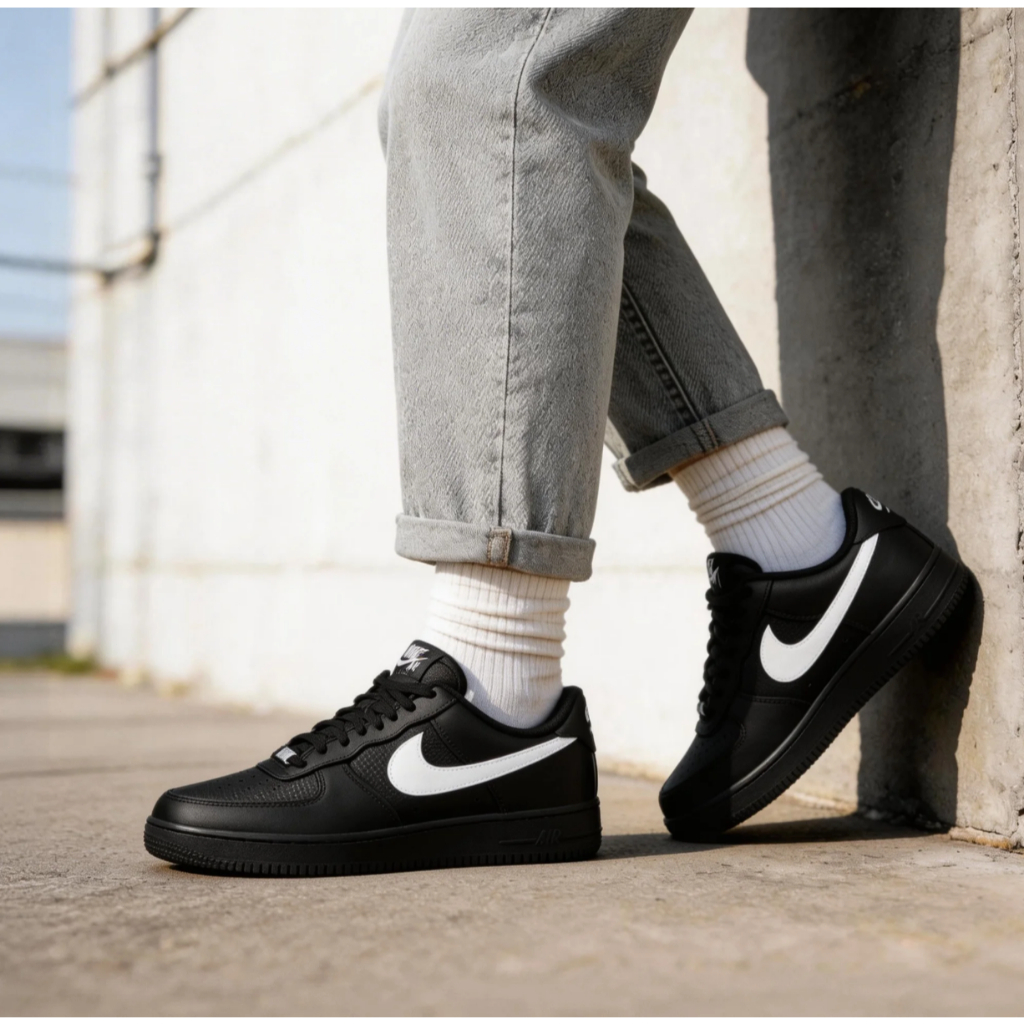 🇯🇵 Nike Air Force 1 '07 LV8 網面拼接 透氣耐磨 板鞋 運動鞋 黑白 IR0952-001