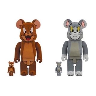 【全新】Bearbrick Be rbrick 庫柏力克熊 Tom and Jerry 湯姆貓與傑利鼠 植絨版 500%