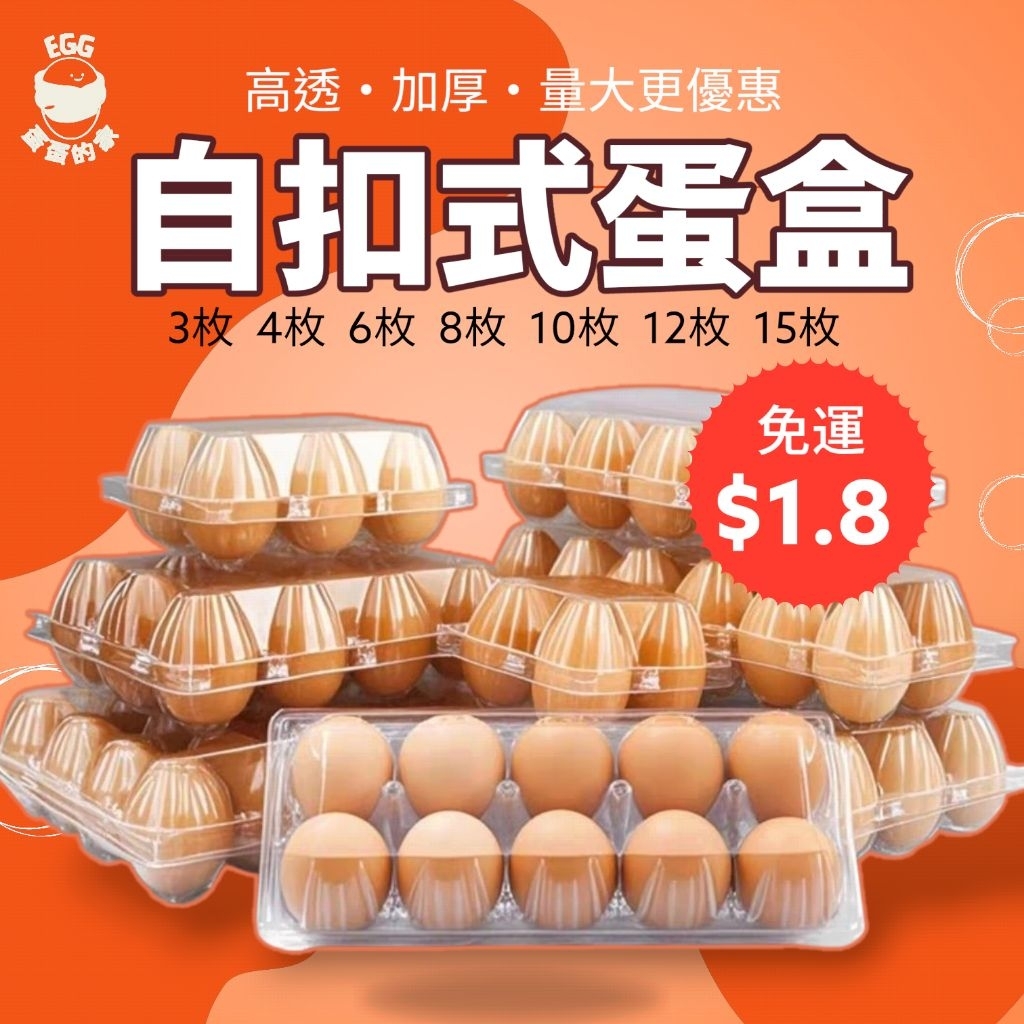 🔥免運 現貨速出🔥自扣式蛋盒 15格12顆10粒8個6枚4入 蛋盒 雞蛋盒 鴨蛋盒 一次性蛋盒 雞蛋收納盒 塑膠蛋盒
