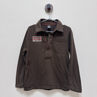 Zara Kids軍綠長袖POLO杉/男童裝/上衣/二手童裝/狀況佳/104CM/3-4Years