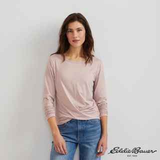 【Eddie Bauer】女性 長袖涼感彈性機能上衣-粉紅 21650970