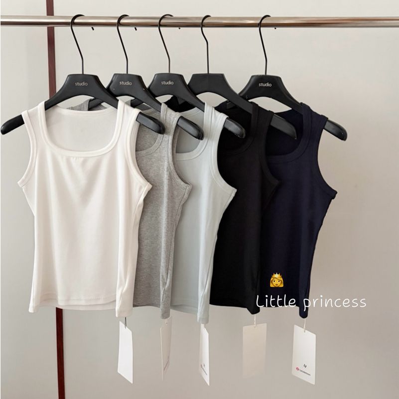 Little princess-🇰🇷代購🔥 lululemon 露露 工字背心 細螺紋 高彈 不變形 收腰顯瘦 女生背心