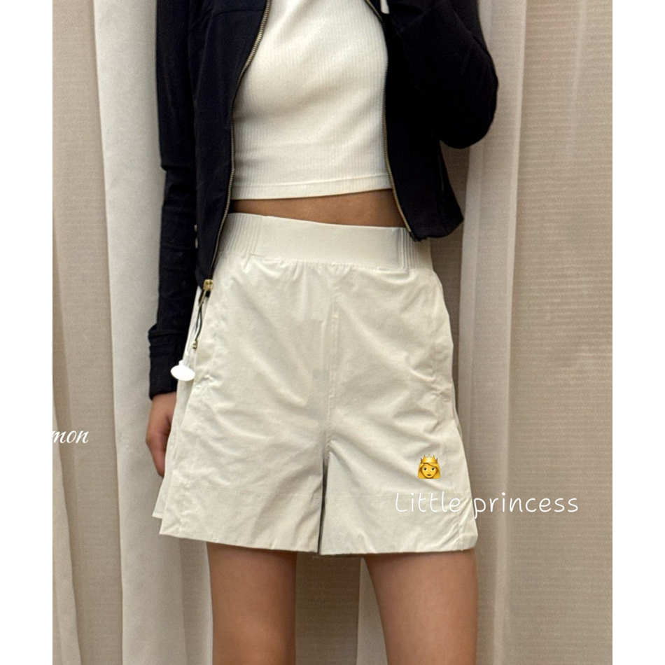 Little princess-🇰🇷代購🔥 lululemon 露露 運動短褲 高腰鬆緊 速乾面料 寬鬆舒適 顯瘦 短褲