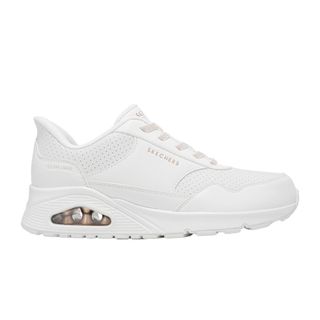 SKECHERS Uno Slip-Ins 寬楦 白 休閒鞋 女 氣墊 運動鞋 瞬穿科技 177118WWHT