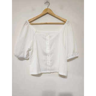 全新 現貨 SISJEANS 百貨專櫃品牌 白色公主袖上衣 現貨快速出貨🚚