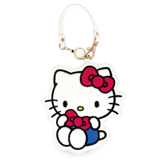 妮可日貨 日本 SANRIO 三麗鷗 HELLO KITTY 刺繡 凱蒂貓 造型票夾 伸縮悠遊卡 證件套 掛飾