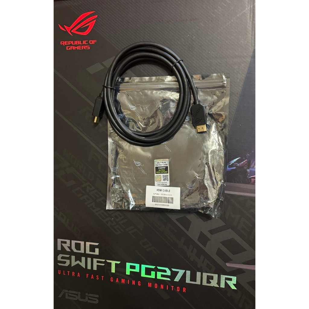 華碩 ROG 原裝HDMI2.1線 1.8公尺ROG超高速HDMI線 Ultra High Speed認證 玩家共和國