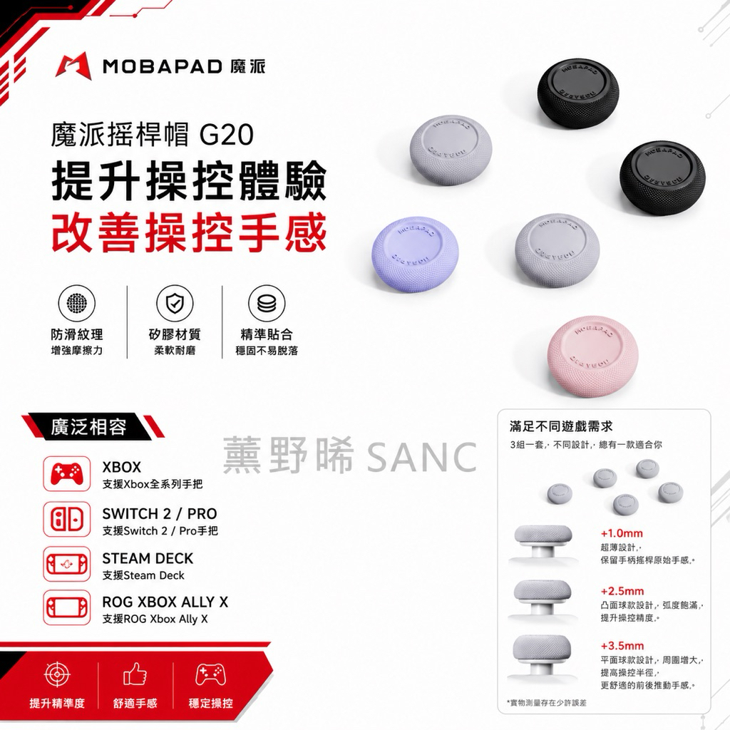 魔派 PS5/XBOX/SWITCH2 PRO/ROG XBOX 搖桿 手把 手柄 蘑菇頭 保護套 搖桿帽 防滑
