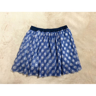 麗嬰房 Les enphants 女童 藍色圓點蓬蓬紗裙 6y