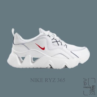 NIKE RYZ 365 白底紅勾 藍線 厚底增高 孫芸芸 女款 休閒鞋 CW7596-100【Insane-21】