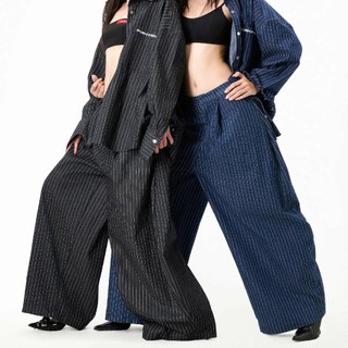 ◆HARU◆ 越南🇻🇳 PUSH PUSH PP STRIPES PANTS 條紋 長褲 寬褲 彎刀褲