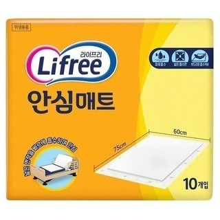 【韓國版】Lifree 來復易 安心成人用尿墊墊子 看護墊 三重吸水墊(60x75cm) 10片 1包