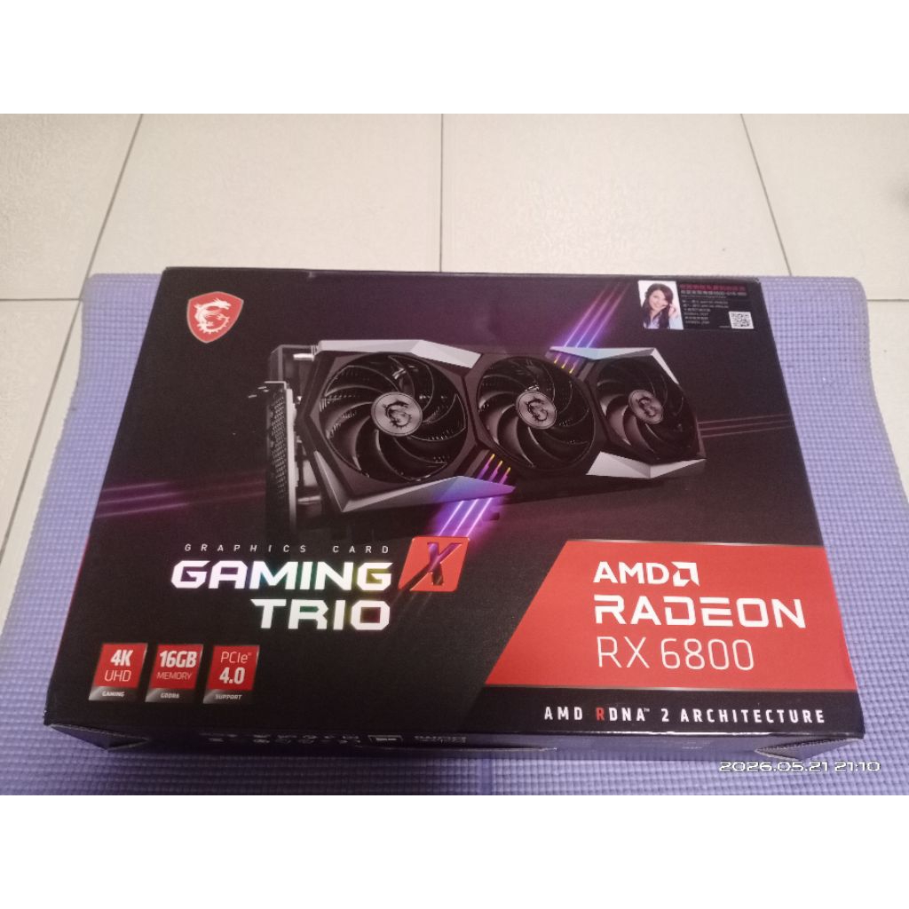 微星MSI RX6800 GAMING X TRIO 顯示卡 正常使用 保固中 品項不錯